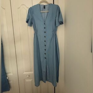 Zara Denim Maxi Dress